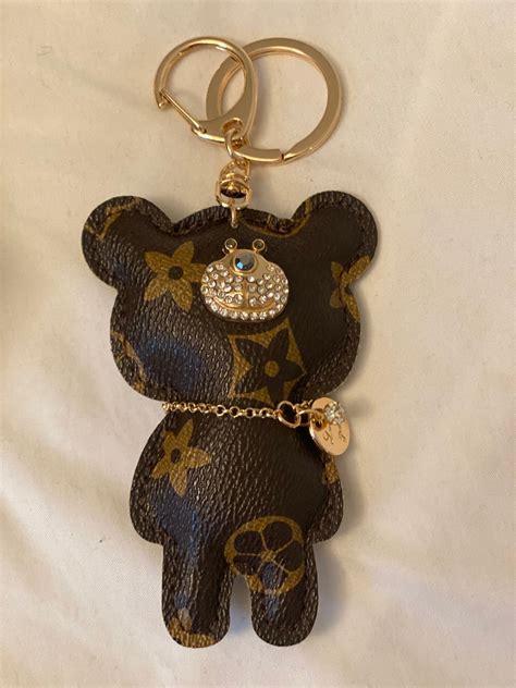 lv teddy bear keychain